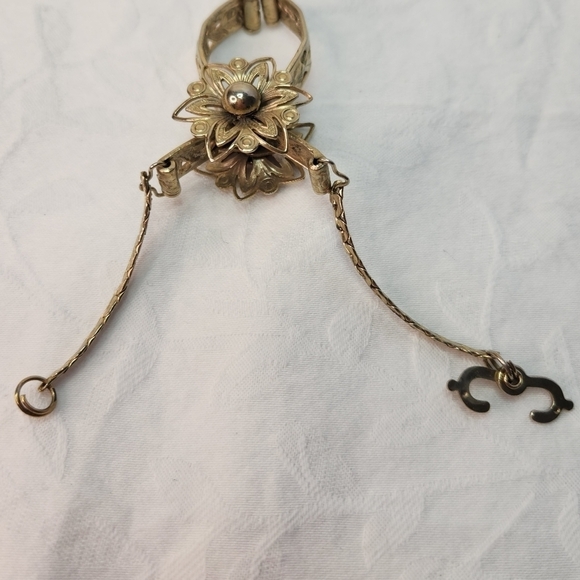 Vintage 50s gold glove scarf purse clip - Picture 3 of 8